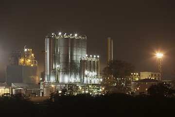 Image showing Refinery at Night