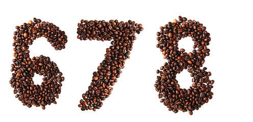 Image showing numbers from coffee beans