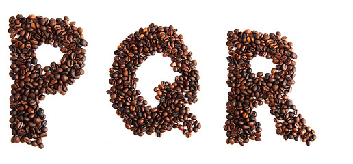 Image showing alphabet from coffee beans