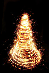 Image showing christmas tree from the light 