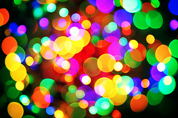 Image showing abstract christmas color lights background