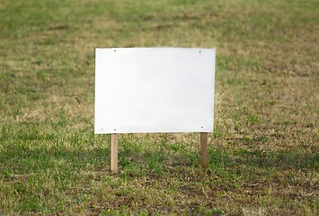 Image showing Empty sign on a land