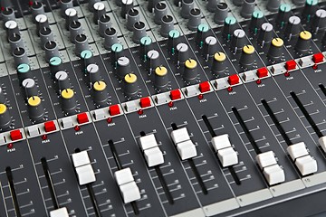 Image showing Audio Mixer Board