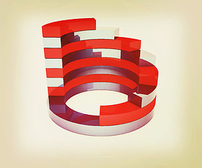 Image showing Abstract structure. 3D illustration. Vintage style.