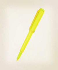 Image showing corporate pen design . 3D illustration. Vintage style.