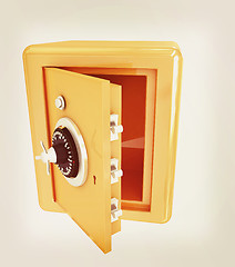 Image showing Security metal safe with empty space inside . 3D illustration. V