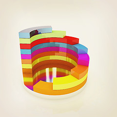 Image showing Abstract colorful structure. 3D illustration. Vintage style.