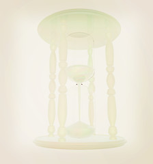 Image showing Fantastic hourglass. 3D illustration. Vintage style.