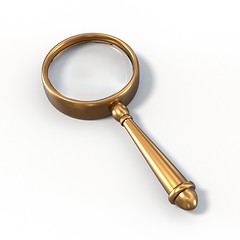 Image showing Brass magnifying glass