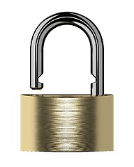 Image showing Open lock isolated