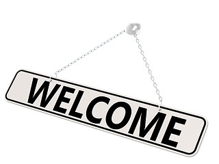 Image showing Welcome banner isolated on white