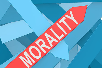 Image showing Morality arrow pointing upward