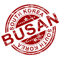 Image showing Red Busan stamp 