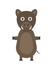 Image showing Funny wild boar character