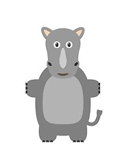 Image showing Funny rhinoceros character