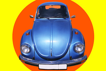 Image showing Vintage Blue Car 60's