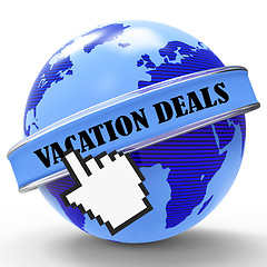 Image showing Vacation Deals Shows Promotion Break And Cheap