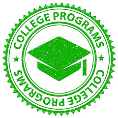 Image showing College Programs Means Studying Course And Study