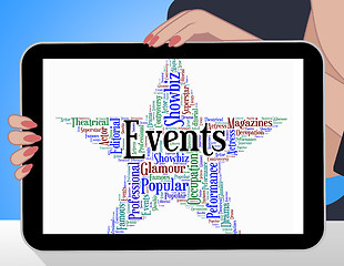 Image showing Events Star Represents Wordcloud Words And Function