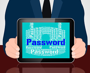 Image showing Password Lock Means Log Ins And Access