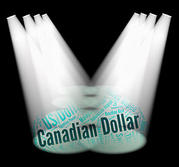 Image showing Canadian Dollar Shows Canada Dollars And Currency