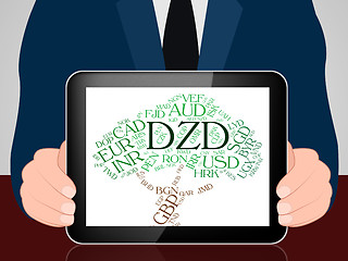 Image showing Dzd Currency Means Foreign Exchange And Algerian