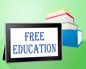 Image showing Free Education Shows Without Charge And Books