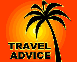 Image showing Travel Advice Shows Guidance Getaway And Vacations