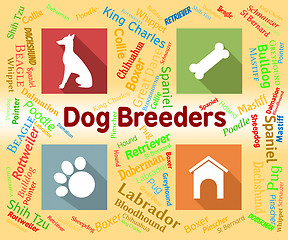 Image showing Dog Breeders Represents Mating Reproducing And Pup