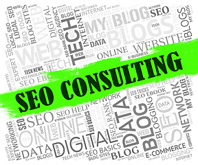 Image showing Seo Consulting Shows Search Engine And Confer