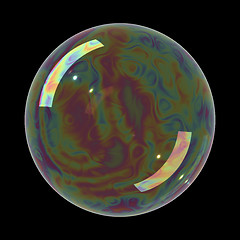 Image showing Realistic soap bubble