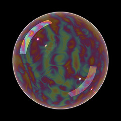 Image showing Realistic soap bubble