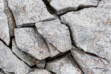 Image showing Frost leaves Destructive Patterns in a Stone