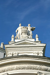 Image showing Sculptural Composition on Background Blue Sky