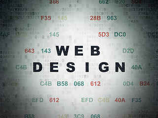 Image showing Web development concept: Web Design on Digital Data Paper background