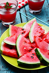 Image showing Cut slices of watermelon