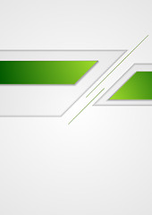 Image showing Abstract green grey tech corporate background