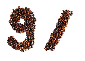 Image showing numbers from coffee beans