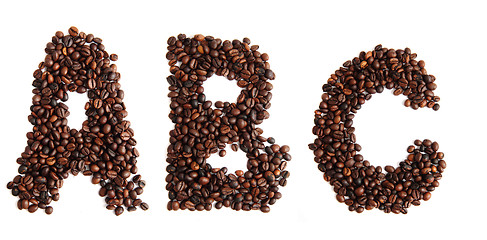 Image showing alphabet from coffee beans