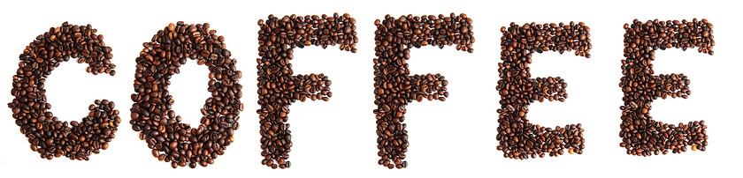 Image showing word coffee isolated