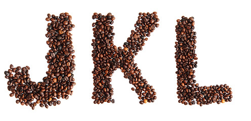 Image showing alphabet from coffee beans