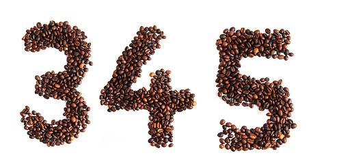 Image showing numbers from coffee beans