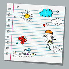 Image showing notebook paper summer