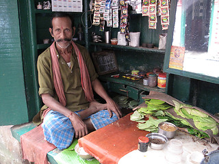 Image showing Streets of Kolkata. Making Paan in Kolkata