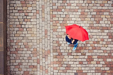 Image showing Man in rainy day