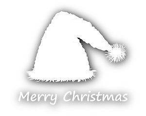 Image showing Merry Christmas with santa hat
