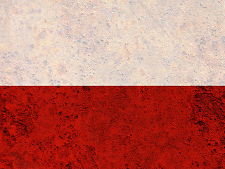 Image showing Flag on rusty metal