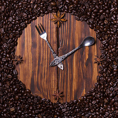 Image showing Spoons with coffee