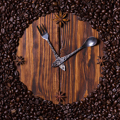 Image showing Spoons with coffee