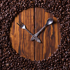 Image showing Spoons with coffee